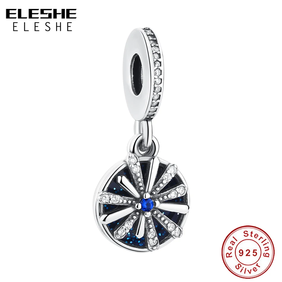 

Женский кулон-Снежинка из серебра 925 пробы с эмалью