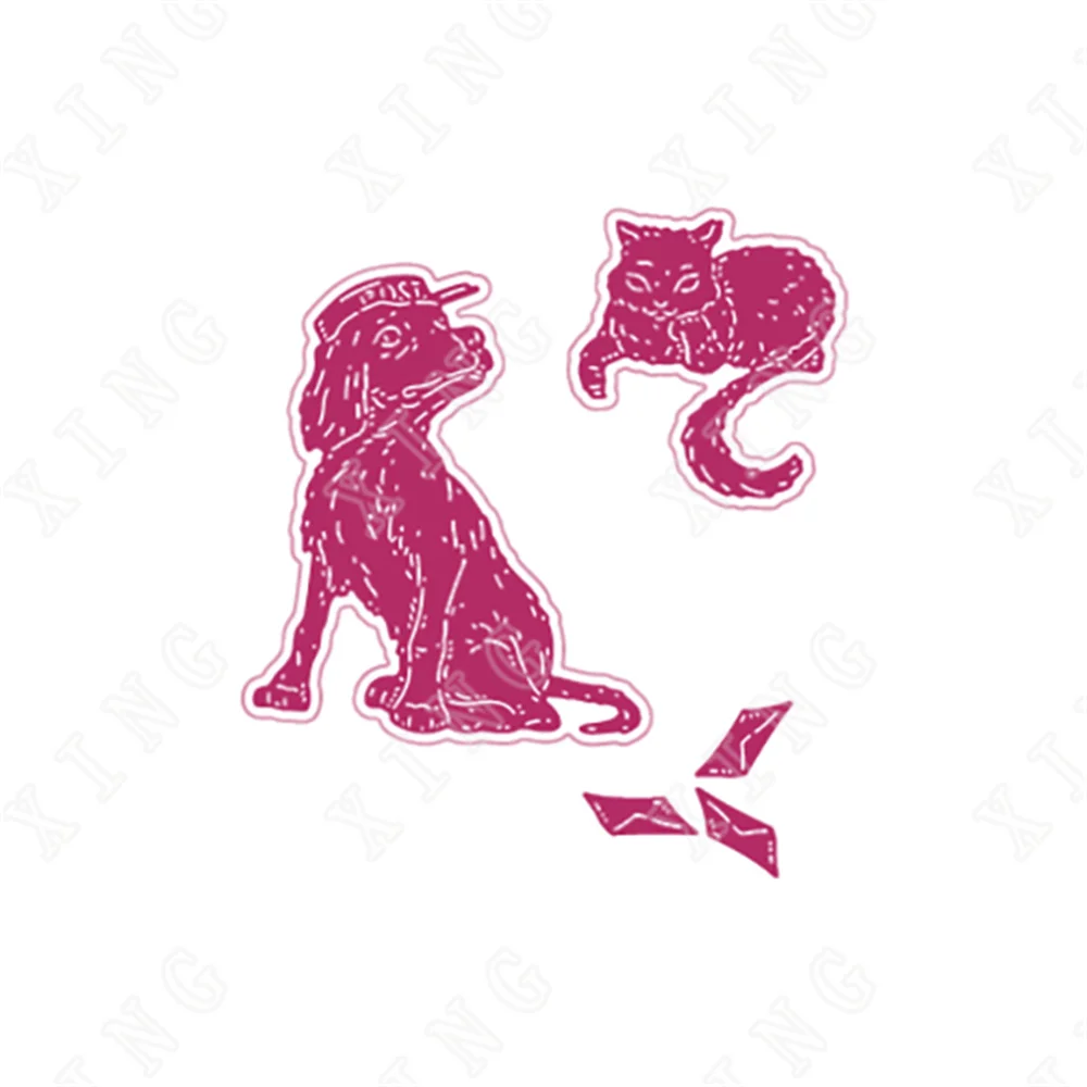 

New Dog Attempted Delivery Metal Cutting Dies Diy Crafts Accessories Scrapbooking Greeting Card Decoration Embossing Molds