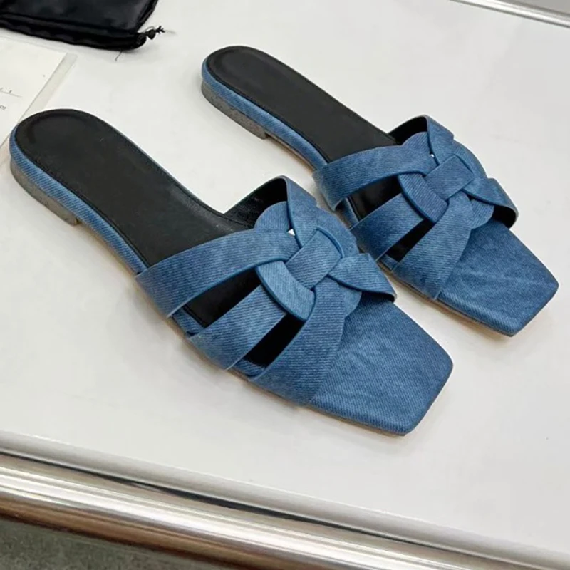 

Summer classic light leather genuine leather patchwork pattern versatile beach surfing holiday women's flat sole sandals