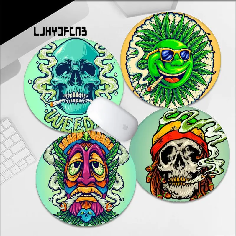 

Abstractionism Art High Weed Small Round Keyboard Mat Table Mat Students Cabinet Gamer Desktop Mousepad Cup Mats