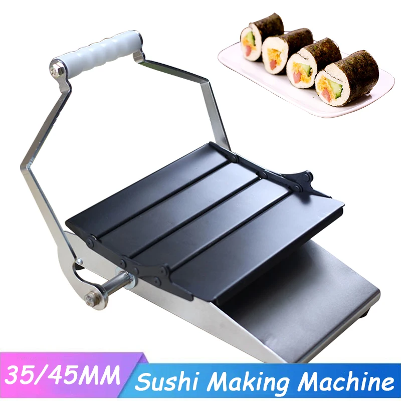 

Commercial 304 Stainless Steel Square Japanese Sushi Gimbap Roller Maker Rice Vegetable Meat Rolling Form Machine for Restaurant