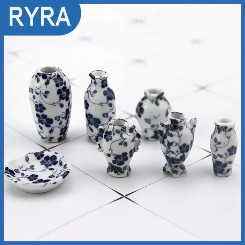 

Decor Toy Simulation Model Toys Mini Vase Model Dollhouse Miniatures Home Decor Creative Gifts Crafts Flower Pots Miniature Cute
