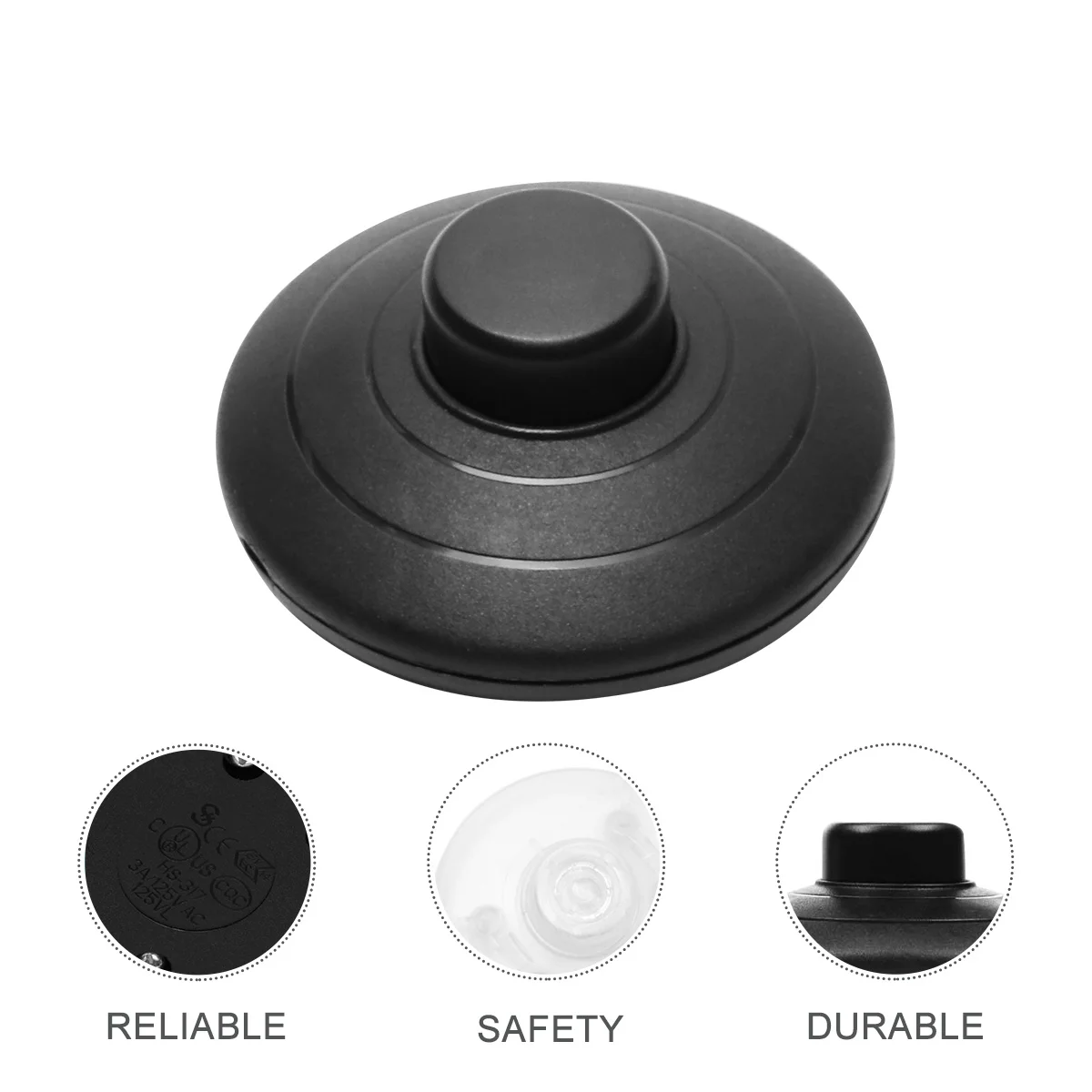 4 шт. круглая педаль лампы ножной переключатель для светодиодного освещения