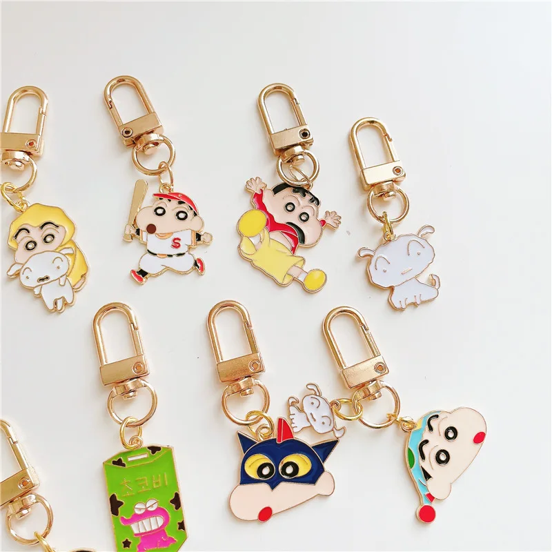 Kawaii Аниме Фигурка Crayon Shin-Chan брелок Подвеска мультфильм симпатичный Shin Chan сплав