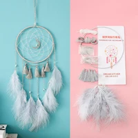 1 set mixed diy dreamcatcher handmade craft materials accessories for making cute dream catcher purple feather 50cm