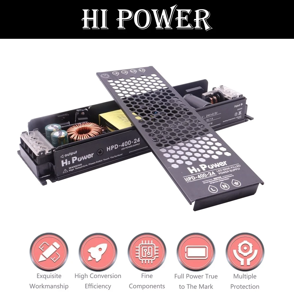 Высококачественный бесшумный светодиодный светильник черные трансформаторы