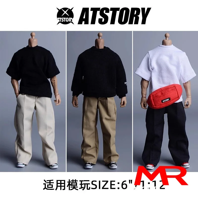 Фото ATStory масштаб 1/12 BJD солдатские брюки для отдыха, модель одежды, подходит для 6 дюймов Romakey Notaman Asi 3,0, мужская экшн-фигурка, тело куклы №1