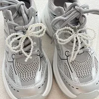 Двухслойные жемчужные шнурки для обуви, 2 шт