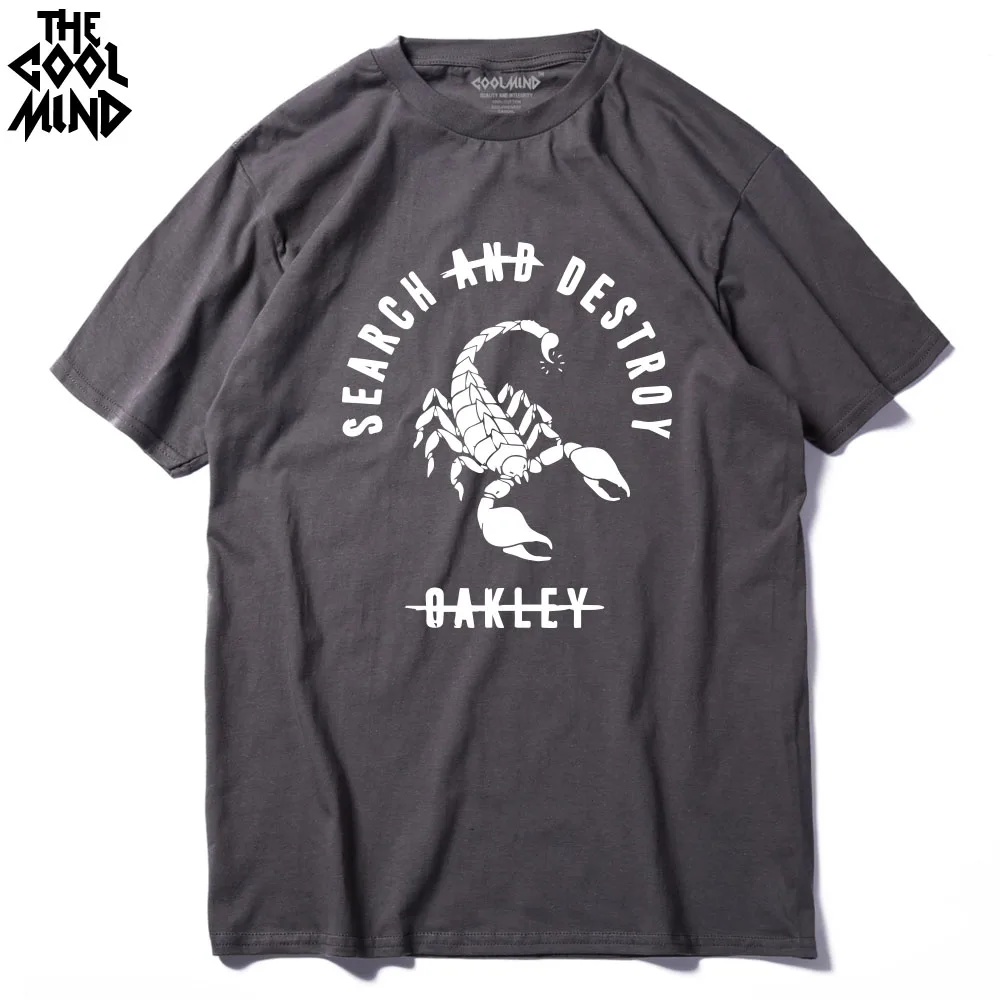 

Повседневные мужские футболки COOLMIND QI0111A с скорпионами, Мужская футболка, мужские футболки, топы, Мужская футболка