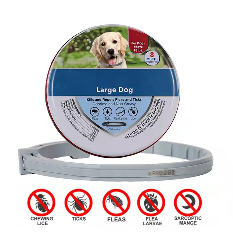 

Anti Flea Tick Dogs Collar Pet Antiparasitic 8-Month Protection Collars For Small Large Dog Cat Leash Retractable Dog Accessorie