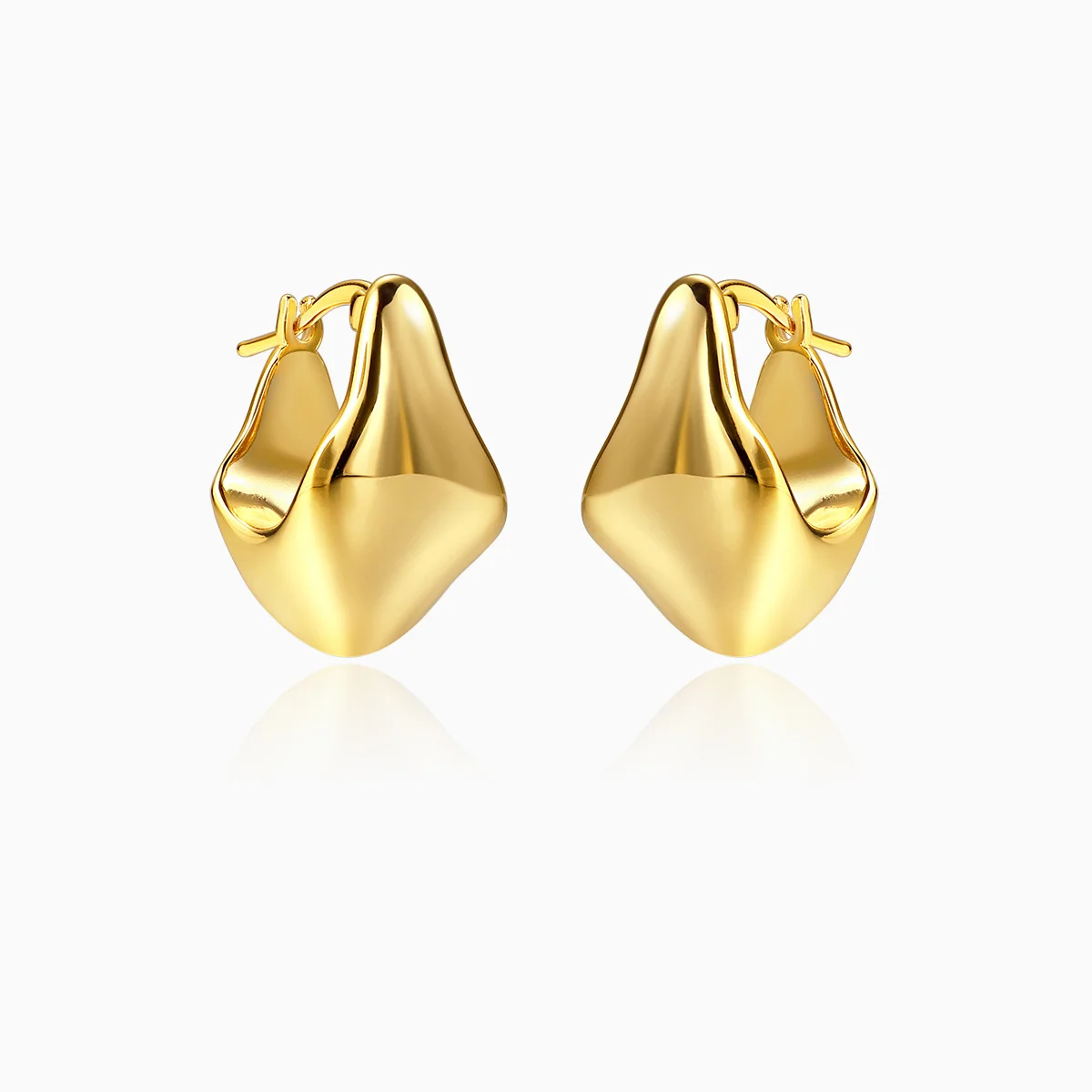 

Korean version of the new niche design sense of metal women's earrings exquisite simple fashion temperament personality earrings