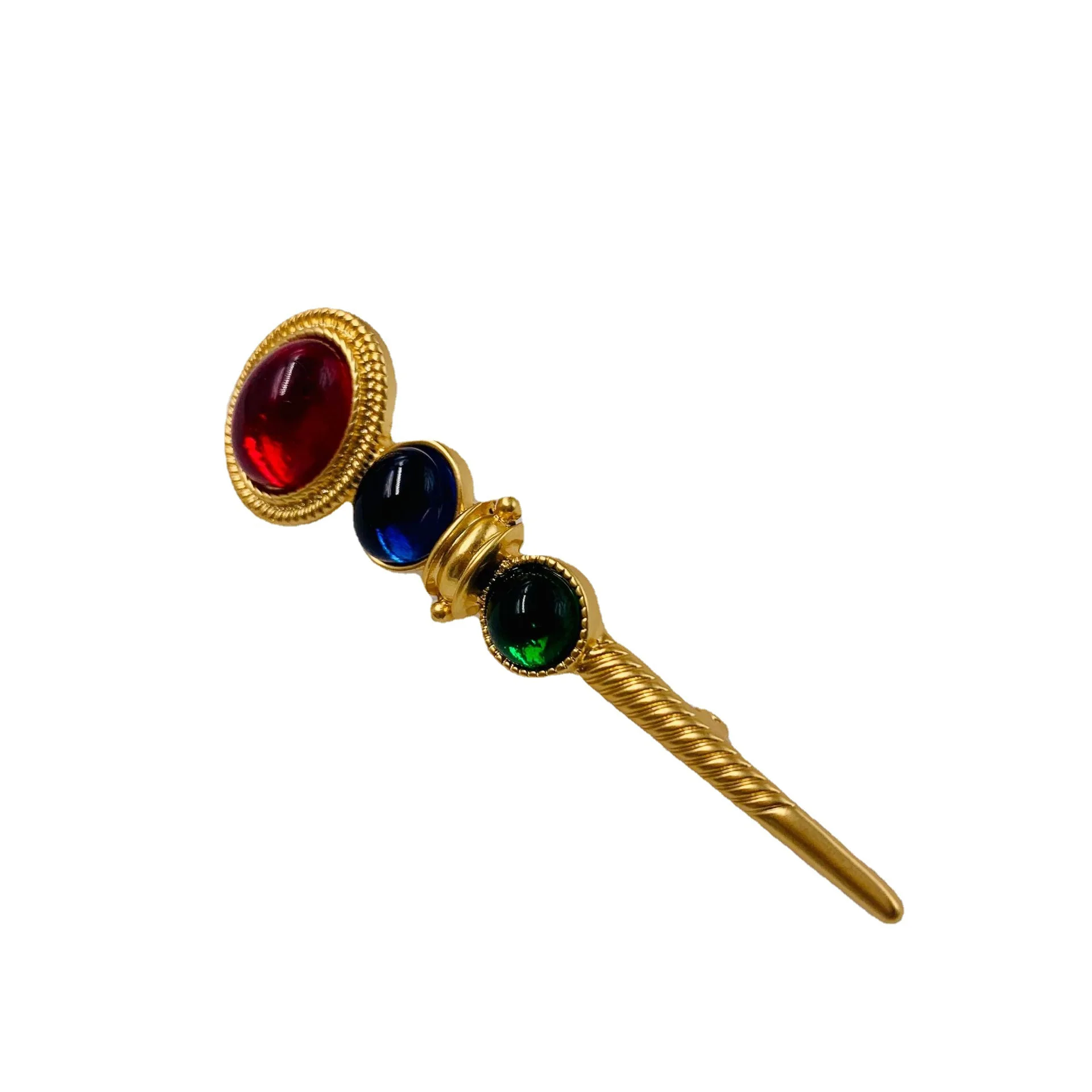 

Western glass staff brooch for women free shipping