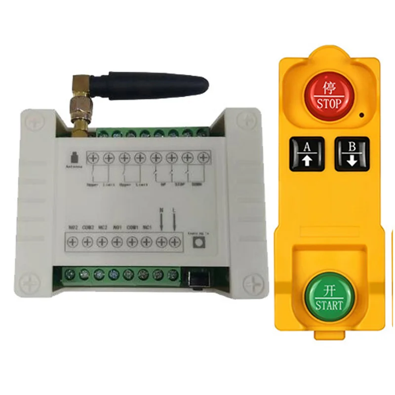 Беспроводной радиопереключатель дистанционного управления для прямых и обратных двигателей, 433 МГц, 12 В, 24 В, 36 В, 48 В