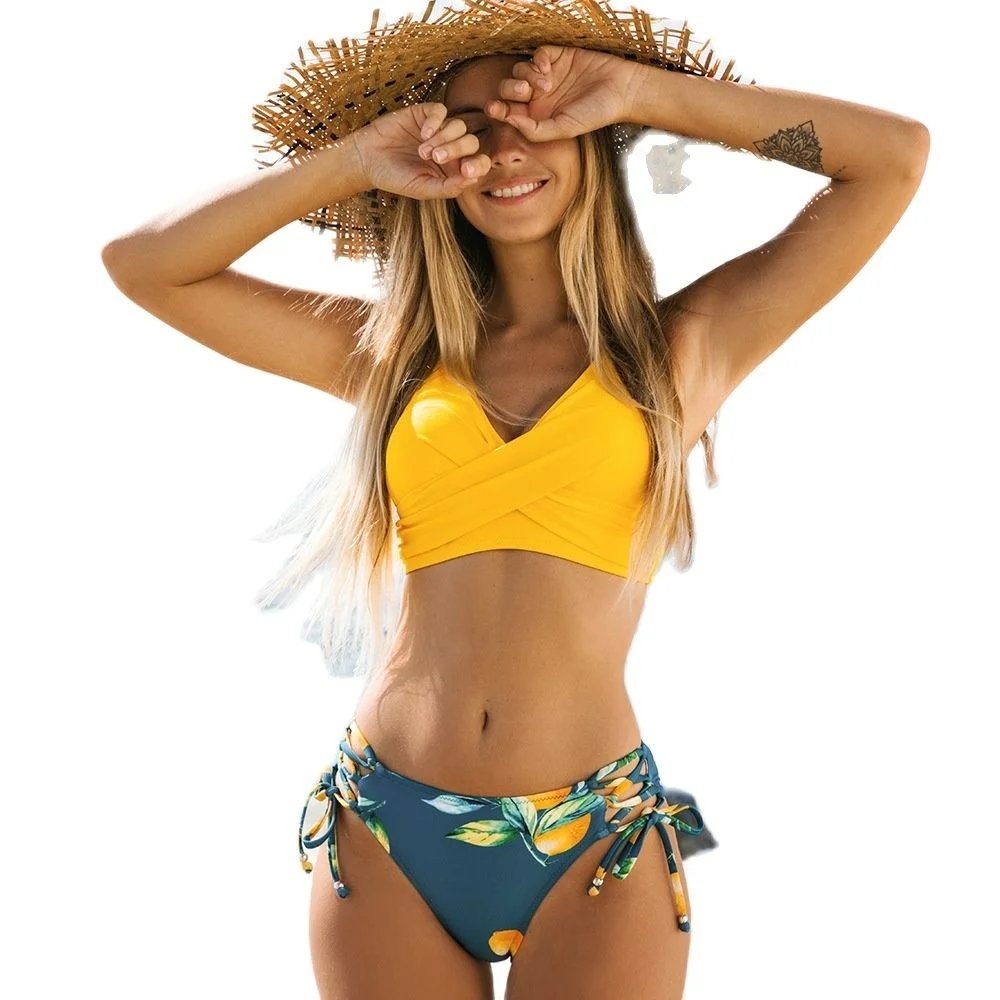 

Sexy Bikini 2023 Tankini Set Push Up Lady Women Solid Swimsuit Beachwear Bathing Dressing Brazilian Swimming Suit Summer