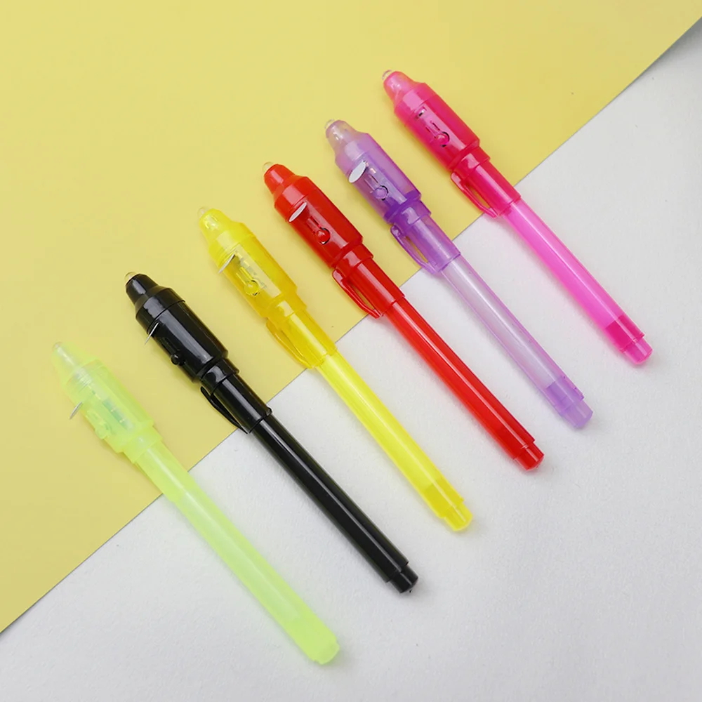 Светящаяся Волшебная пурпурная ручка 2 в 1 с УФ-черным свесветильник набор для