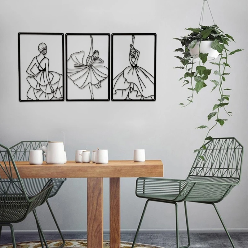 Абстрактная женская танцующая скульптура металлический декор для спальни