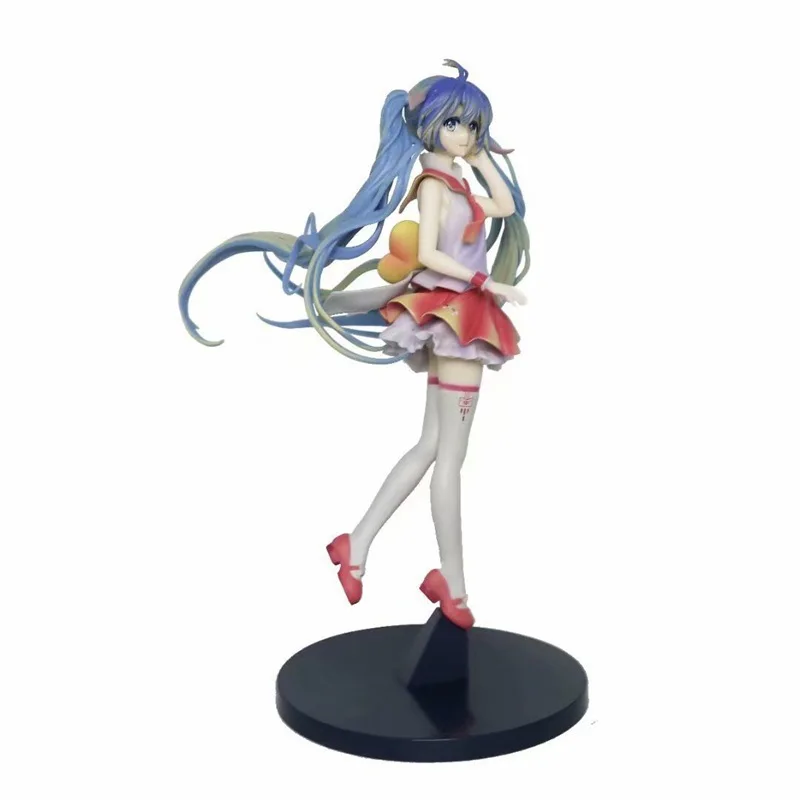 

Аниме Фигурка Мику Hatsune, кавайная модель из ПВХ, кукла, фигурки, коллекционные украшения, искусственная кожа