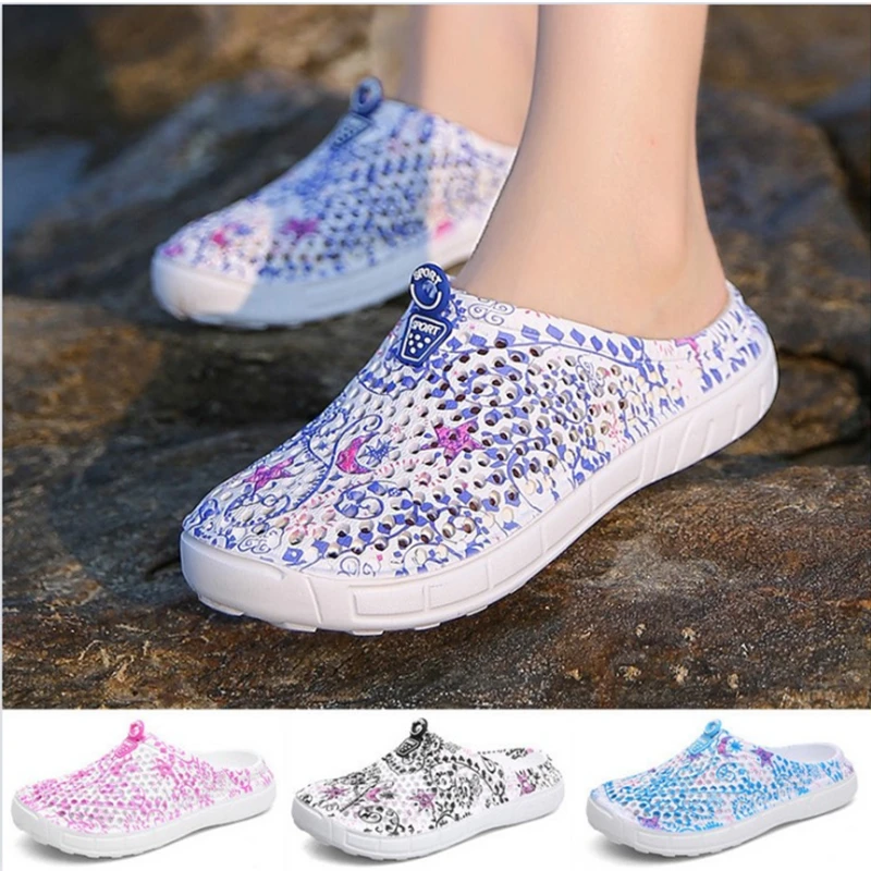 

Fashion Ladies Beach Breathable Mesh Soft Comfortable Colorful Women Slippers Slippery Clogs Outdoor Shoes sandalias de mujer