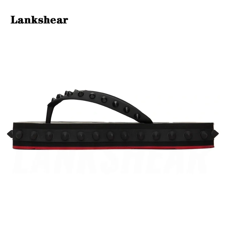 Summer Anti-Skid Female Flip Flops Rivet Decoration Beach Slippers Women Fashion Breathable Casual Ladies Outdoor Slippers