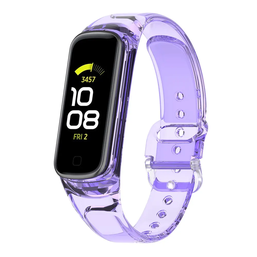 Прозрачный силиконовый ремешок Sunshine Turn Color для умного браслета Samsung Fit 2 R220, замена браслета Galaxy Fit2 on.