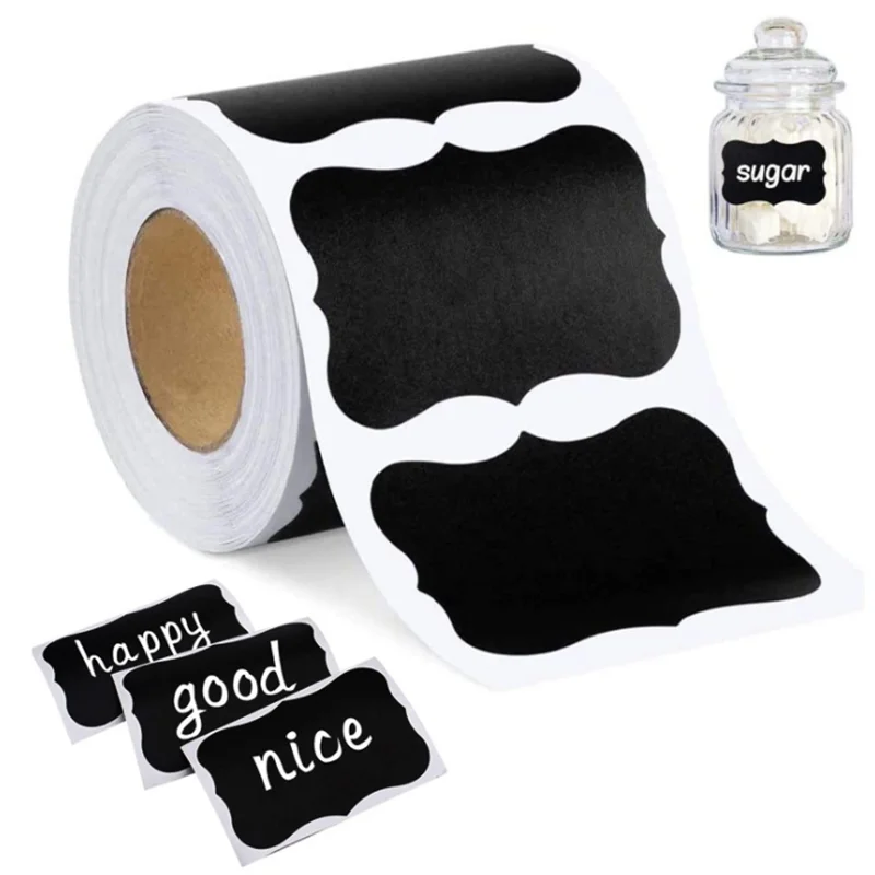 

120pcs/Roll 55mm Blackboard Stickers Seal Labels Gift Packaging Stickers Wedding Birthday Party Offer Stationery Sticker