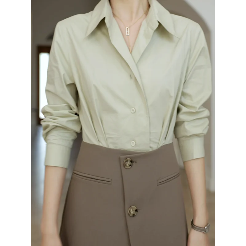 Guo Jiujiu из чистого хлопка темперамент пригородная лоскутная поддельная рубашка