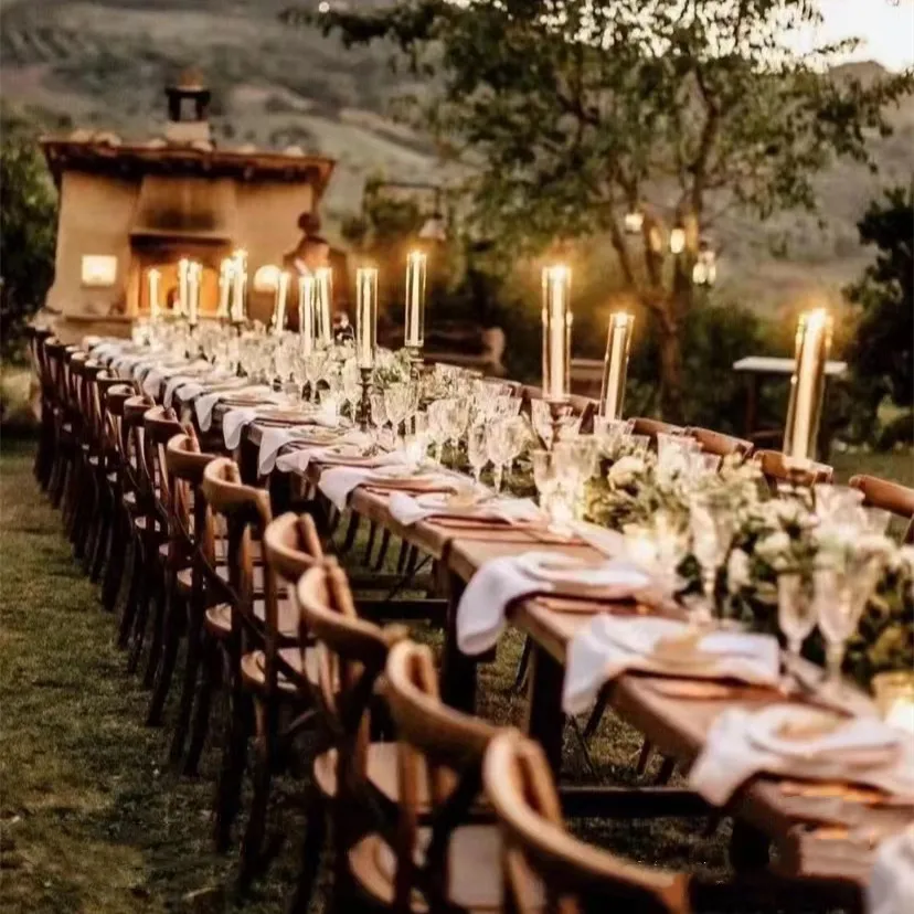 Банкетная обеденная мебель для вечеринки деревянный сад уличный складной