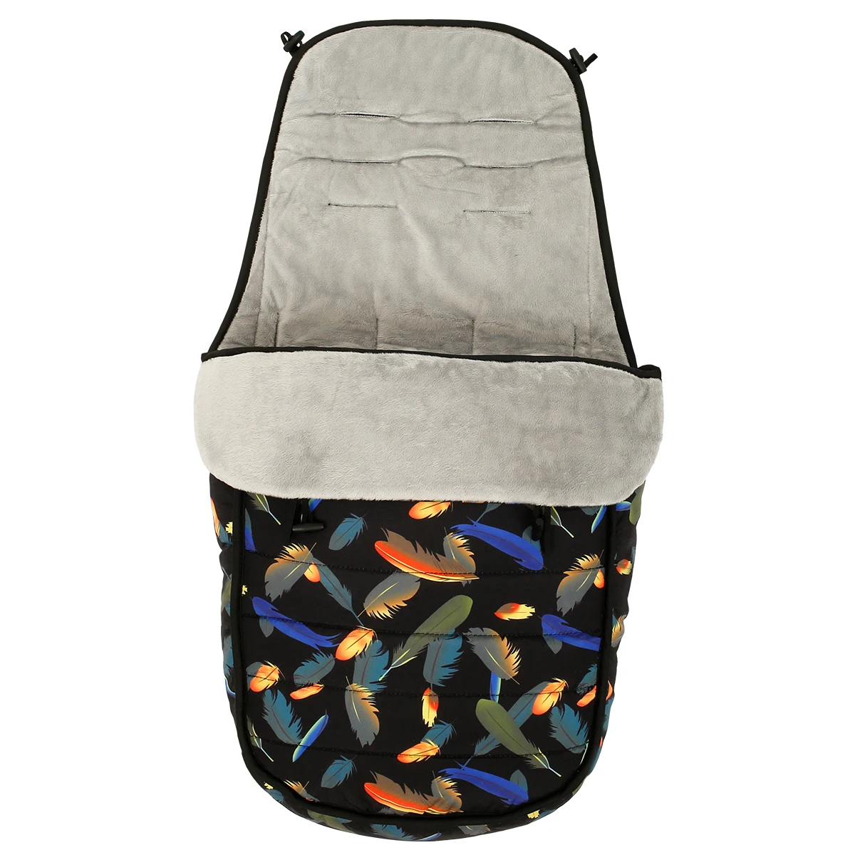 

Детская коляска с двумя молниями, на флисе, нескользящая