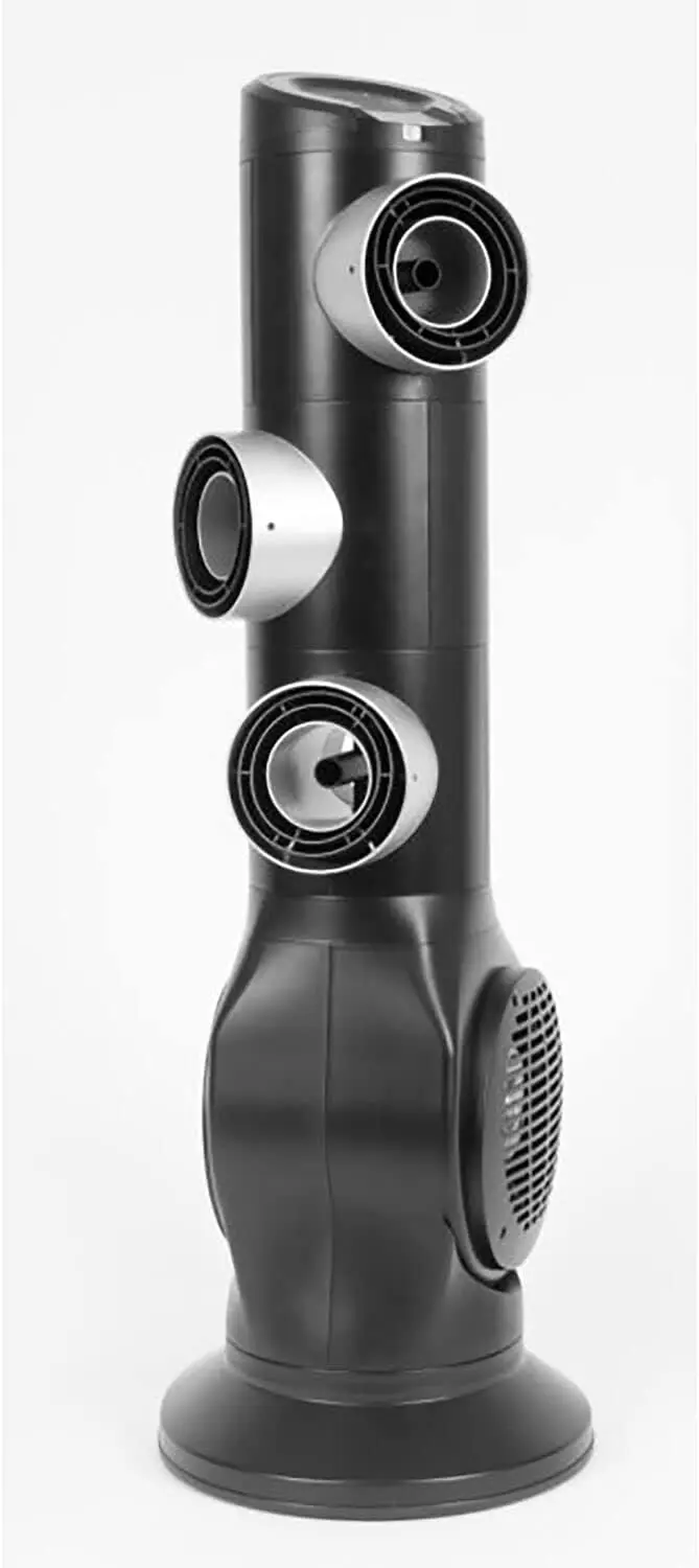 

3 High Velocity Fan with 3 Adjustable Air Ports, Oscillation, and Remote in Black
