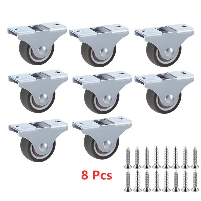 

4-8 Pcs/Lot 1 Inch TPE Directional Wheel Small and Micro Home Tatami Drawer Pulley Bearing Silent Rubber Furniture Cabinets