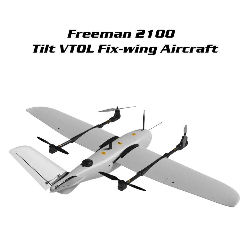 

Makeflyeasy Freeman 2100 Tilt VTOL Aerial Survey Carrier Span Wing 2100mm UAV Fix-wing Mapping hobby DIY Toys Kit PNP selection