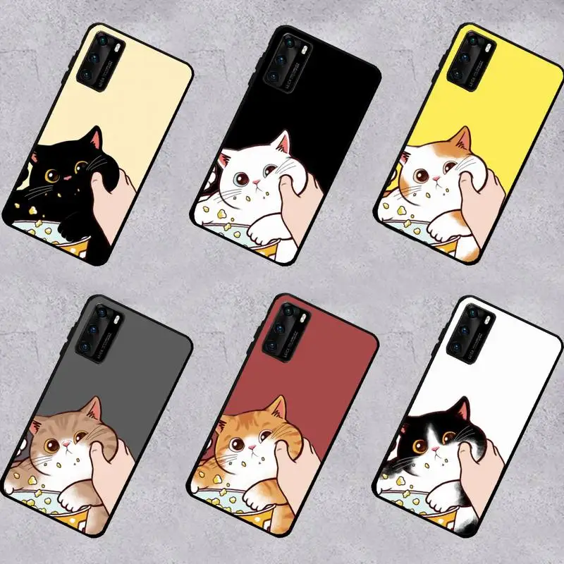 

Pinch Face Kitten Phone Case For HUAWEI P10 P20 P30 P40 Mate 30 40 Lite Pro Fundas Shell Cover