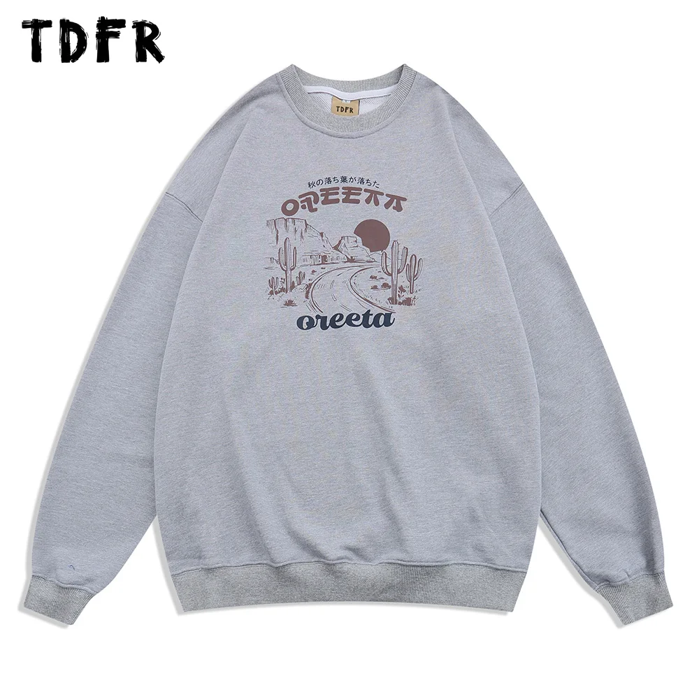 Pattern Print Short Sleeve Sweatshirts 
