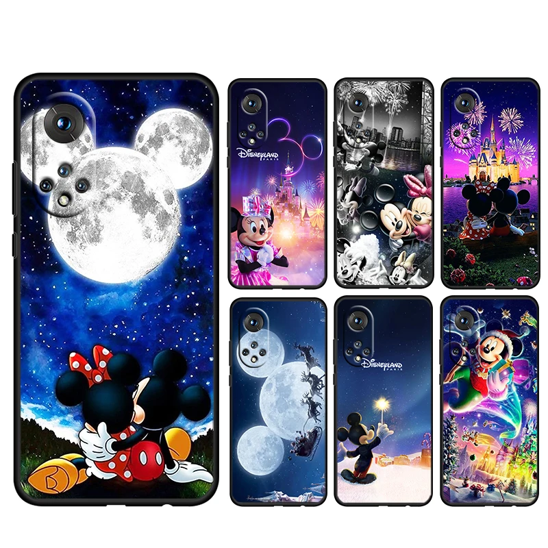 

Fireworks Minnie Mickey For Honor 60 50 30 20 20S 10 9 9X 9A 8A Pro Plus Lite 4G 5G Soft Silicone Black Phone Case