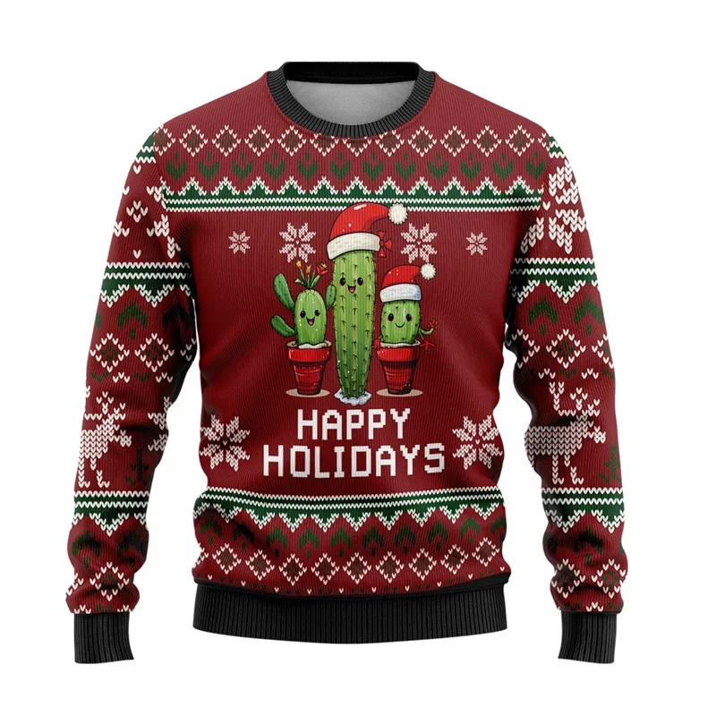 2024 толстовки с графическим рисунком для женщин одежда уродливый свитер