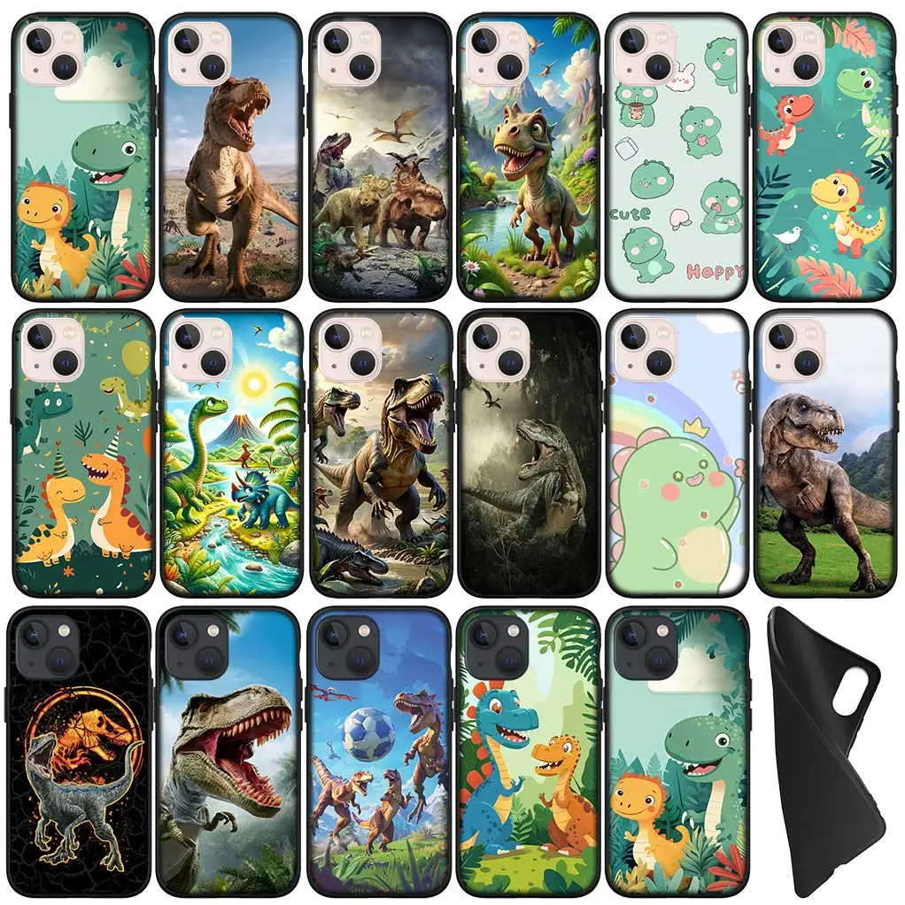 Чехол из ТПУ с изображением динозавра и аниме для Apple iPhone 16 11 Pro XS Max X XR 6 7 8 6S Plus + SE 2022