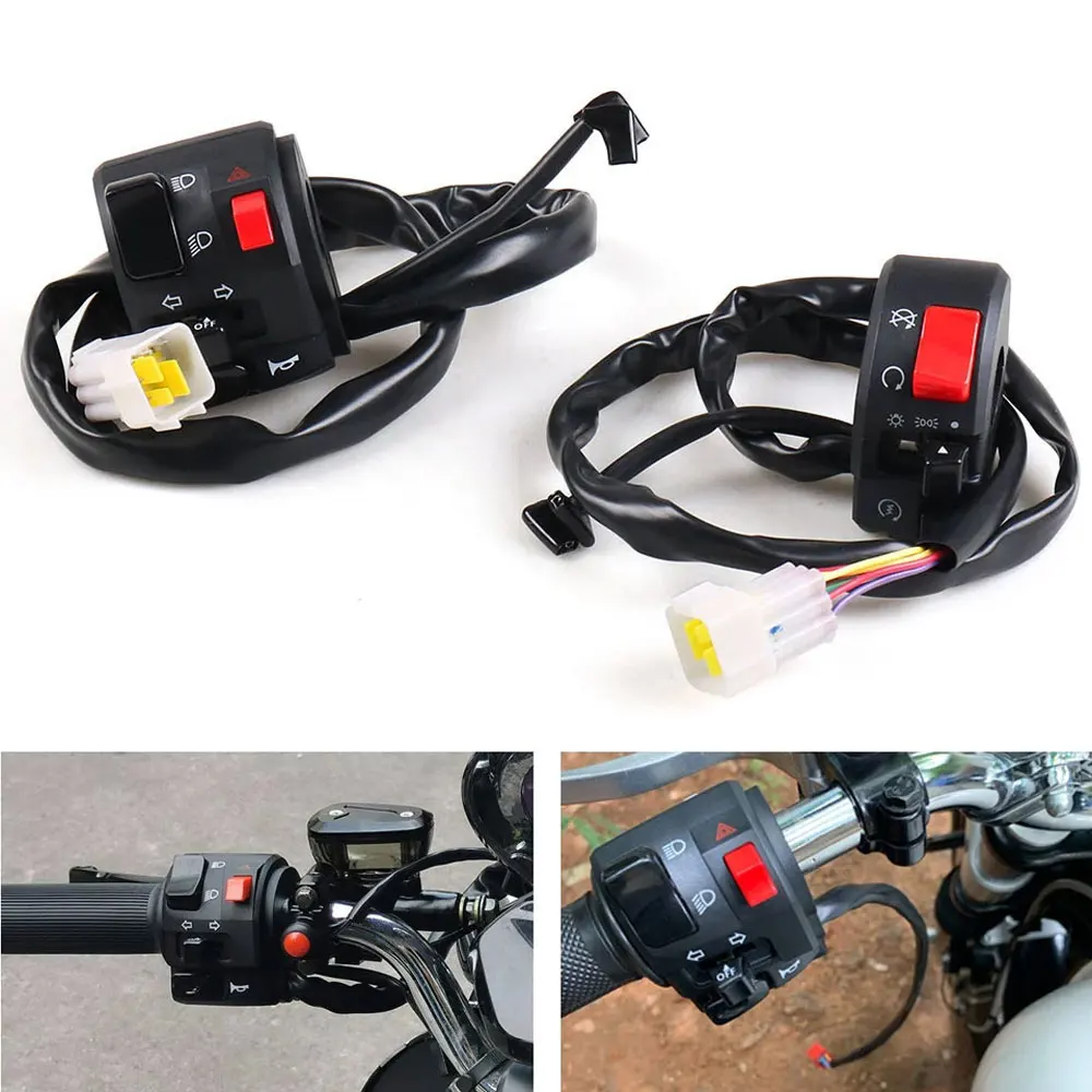 

MotoLovee 22mm Motorcycle Switches Motorbike Horn Button Turn Signal Electric Fog Lamp Light Start Handlebar Controller Switch