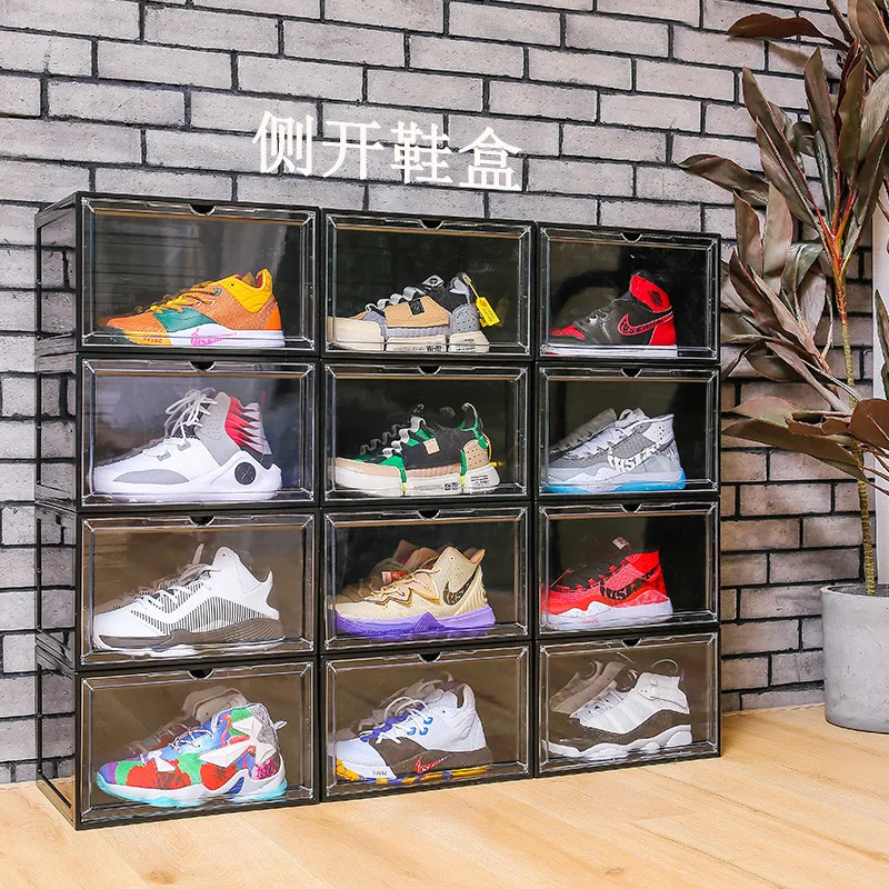

Transparent Acrylic Dustproof Display Shoe Box with A Cover and Foldable Storage Organizer of Debris Stacking and Sorting Box