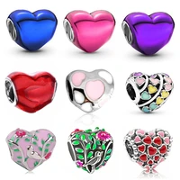 2022 spring new love alloy painting oil beads suitable for diy mens and womens childrens jewelry bracelet bangles beads gifts