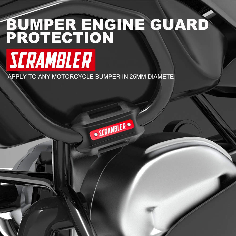 

For DUCATI SCRAMBLER 400 800 1100 797 2015-2021 Motorcycle 25mm Crash Bar Bumper Engine Guard Protection Decorative Block