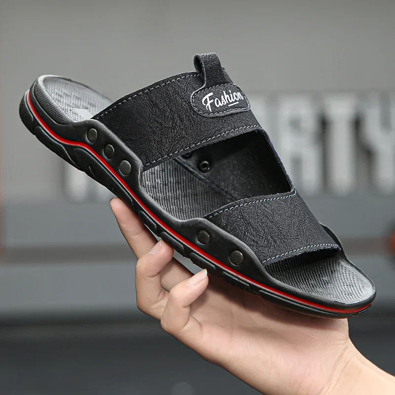 Мужские тапочки Повседневная обувь Летние сандалии Пляжные уличные шлепанцы