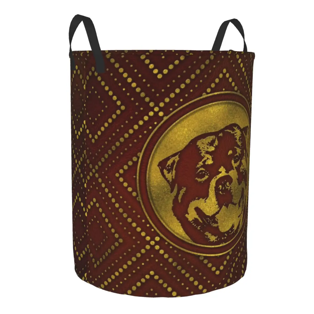 Позолоченная тисненая корзина для белья Rottweiler Складная Большая хранения одежды