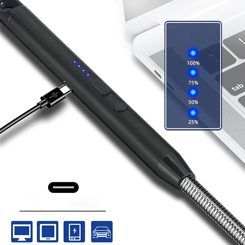 Вращающаяся на 360 дуговая Зажигалка для барбекю USB газовая плита плазменная