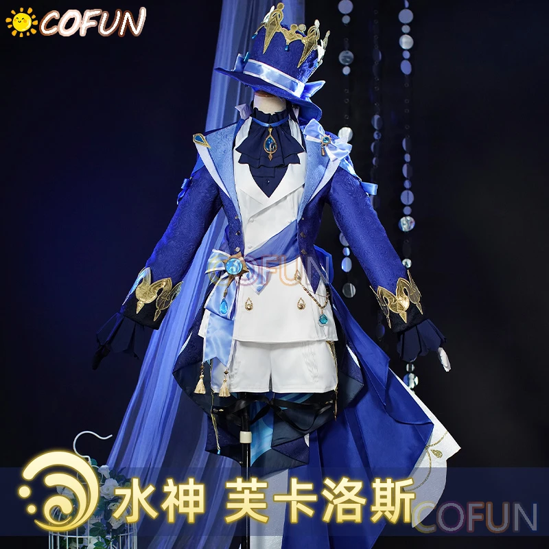 

COFUN Game Genshin Impact Focalors Cosplay Costume Halloween Outfits Game Clothing Focalors