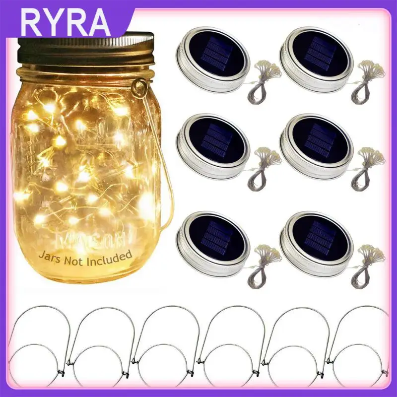 

6 шт., стеклянная Подвесная лампа на солнечной батарее