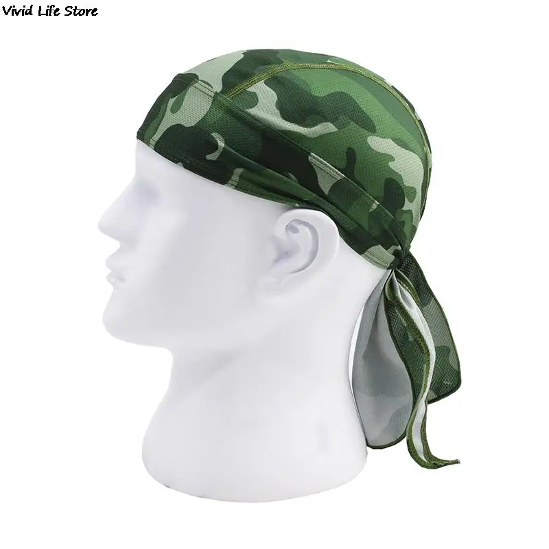 

Quick Dry Camo Cycling Cap Head Scarf Summer Men Running Riding Bandana Headscarf Pirate Cap Headband Men Head Scarf