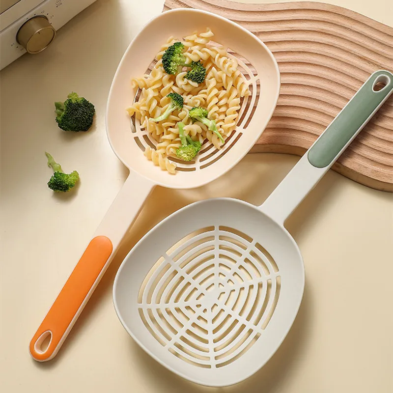 

Food grade high temperature resistant spaghetti with large leaky spoon and long handle drain scoop kitchen tools strainer