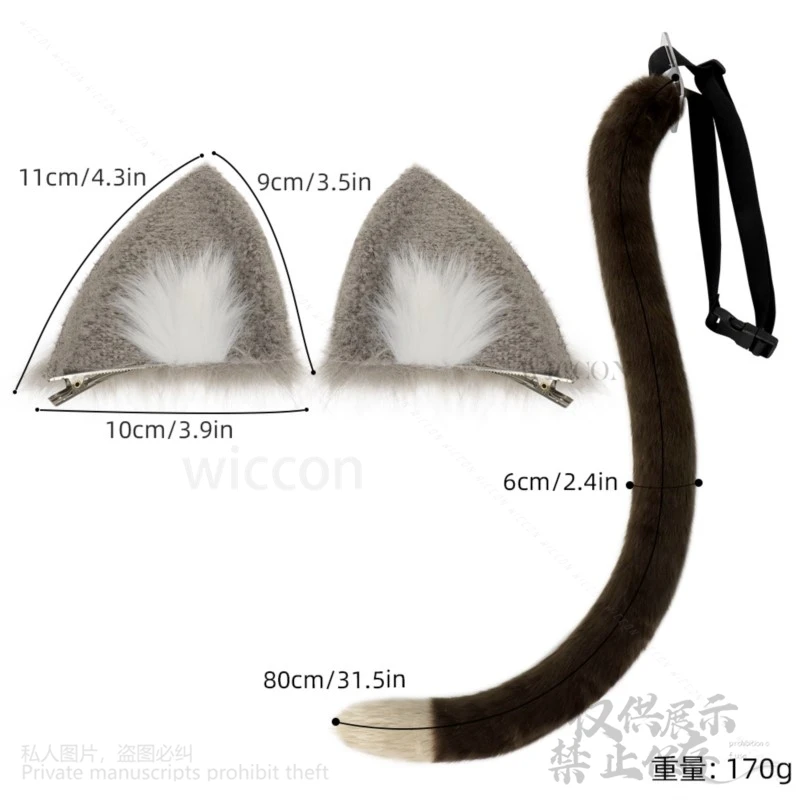 Аниме игра Genshin Impact Cosplay Lynette Пушистые кошачьи уши обручи для волос аниме повязки