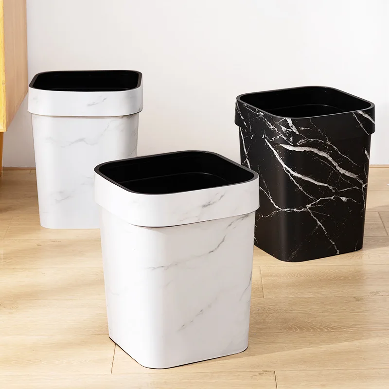 Bedroom Small Bathroom Trash Can Kitchen Paper Basket Office Supplies Home Accessories Trash Can Storage Poubelle House SY50TC