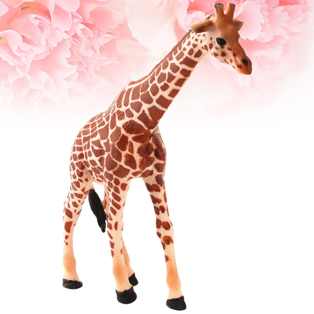 

1pc Simulated Giraffe Model Static Artificial Wildlife Model Desktop Ornament